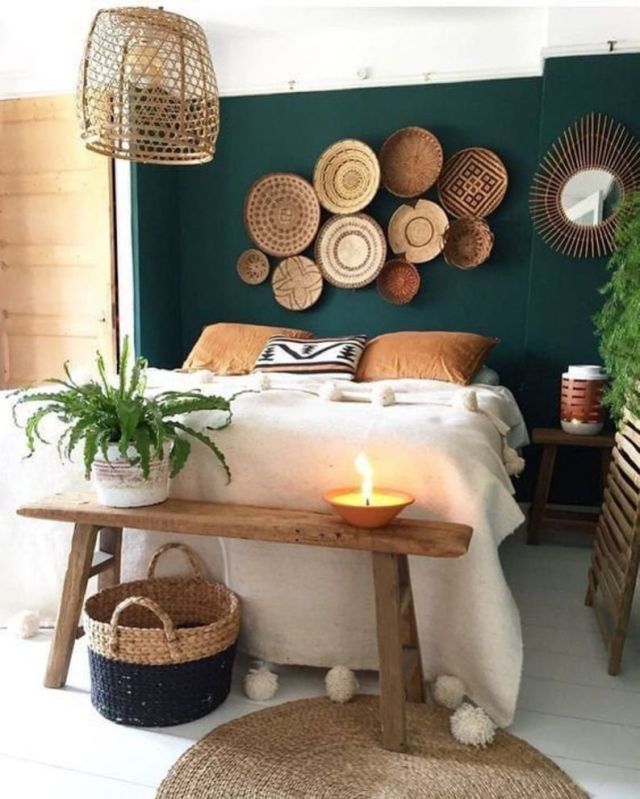 A set of 6 Assorted African Wall Baskets